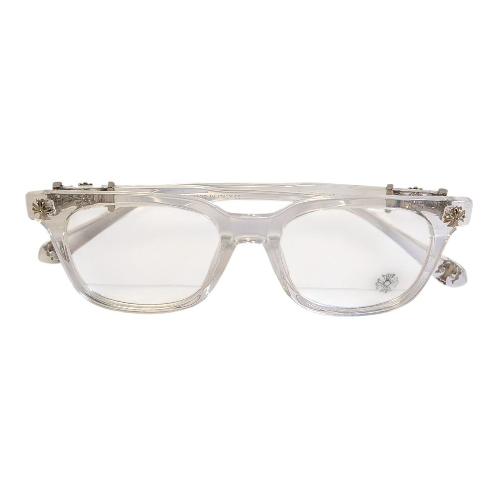 Chrome Hearts Clear Glasses Silver Cross Crystal Frames Eyewear 2273 53[]18-138